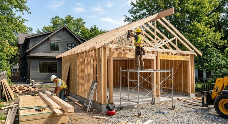 Detached Garage Construction in Katy, TX