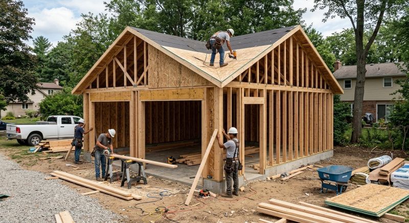 Attached Garage Construction in Conroe, TX